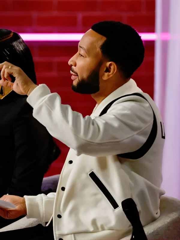 The Voice S29 John Legend White Varsity Jacket