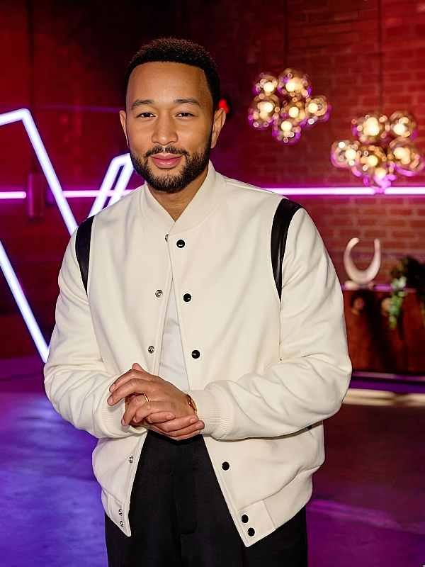 The Voice S29 John Legend White Varsity Jacket
